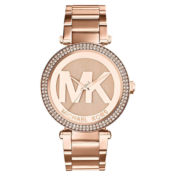 Schöne Michael kors MK5865 Uhr für Damen mit Zifferblatt in Rosa